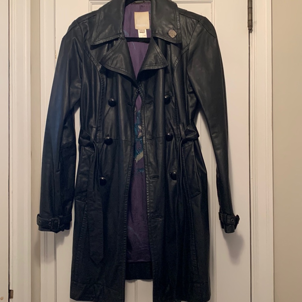 Diesel leather coat used but good condition size M women